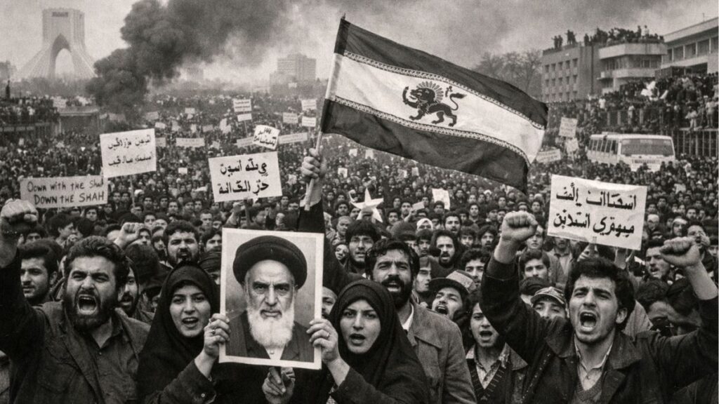 revolucao islamica ira 1979 manifestacoes teera"