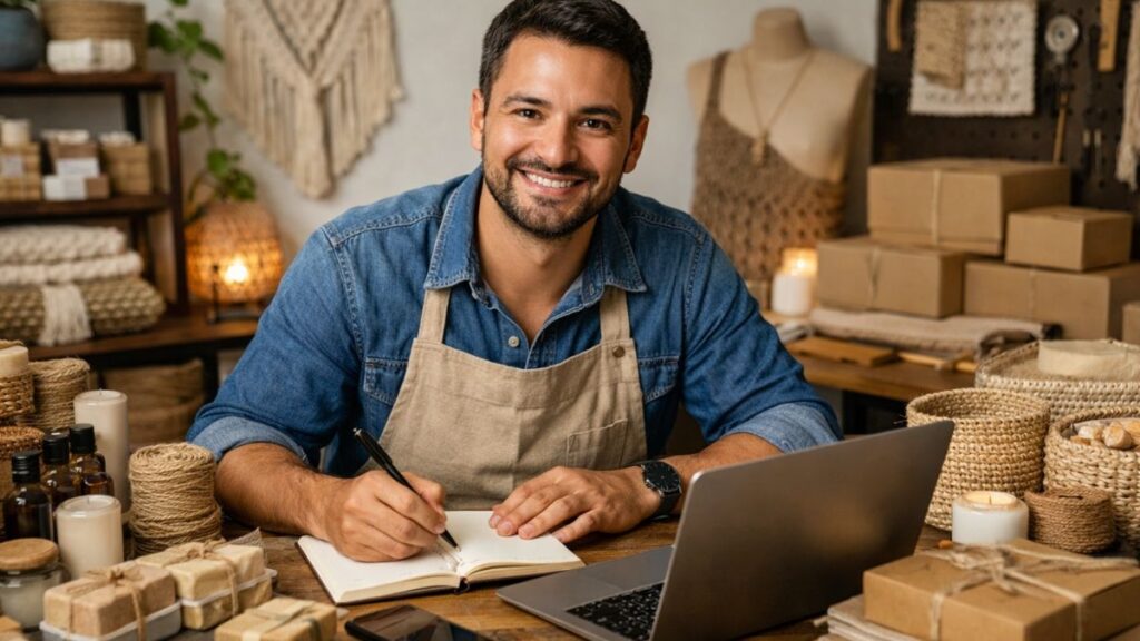 pequeno negocio em casa empreendedor iniciante"