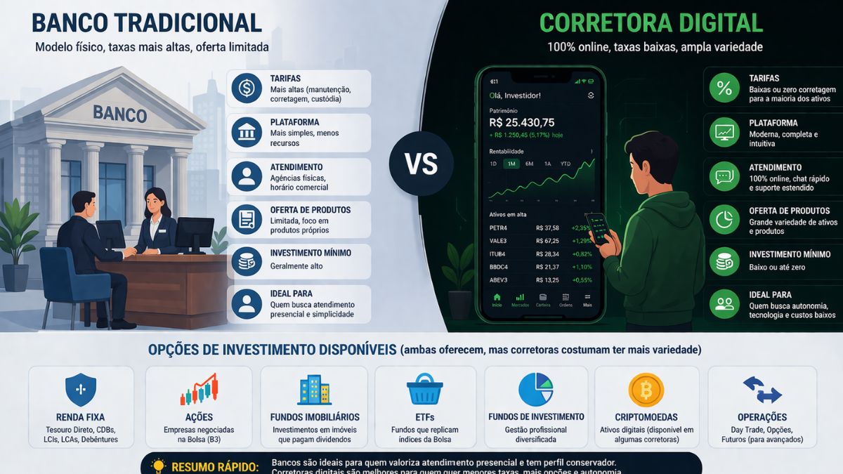 Melhores investimentos para iniciantes em 2026