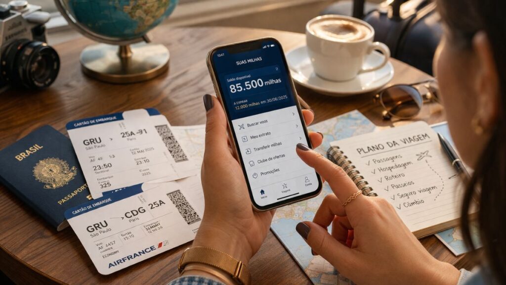 planejamento viagem usando milhas cartão crédito