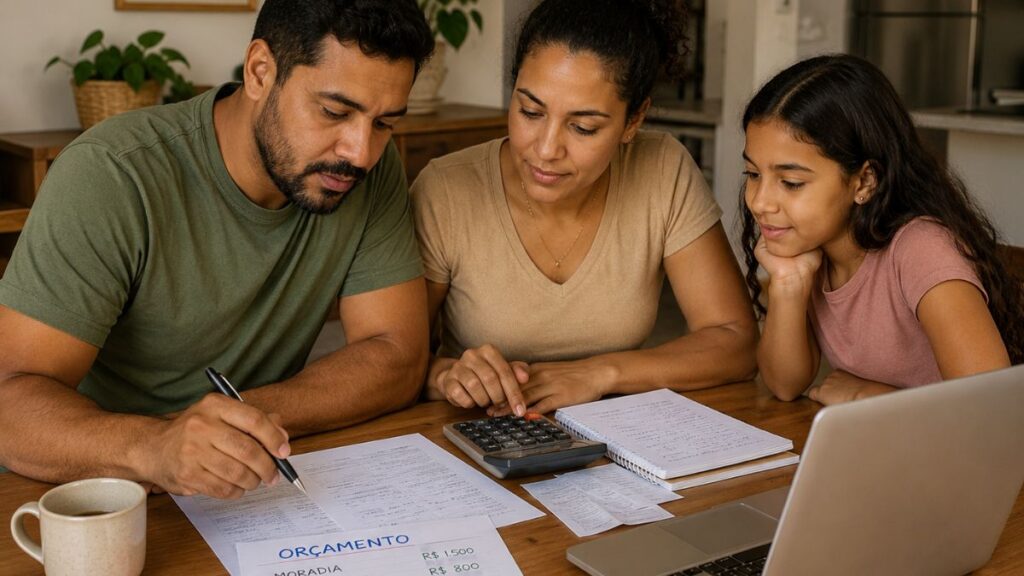 familia planejamento financeiro domestico