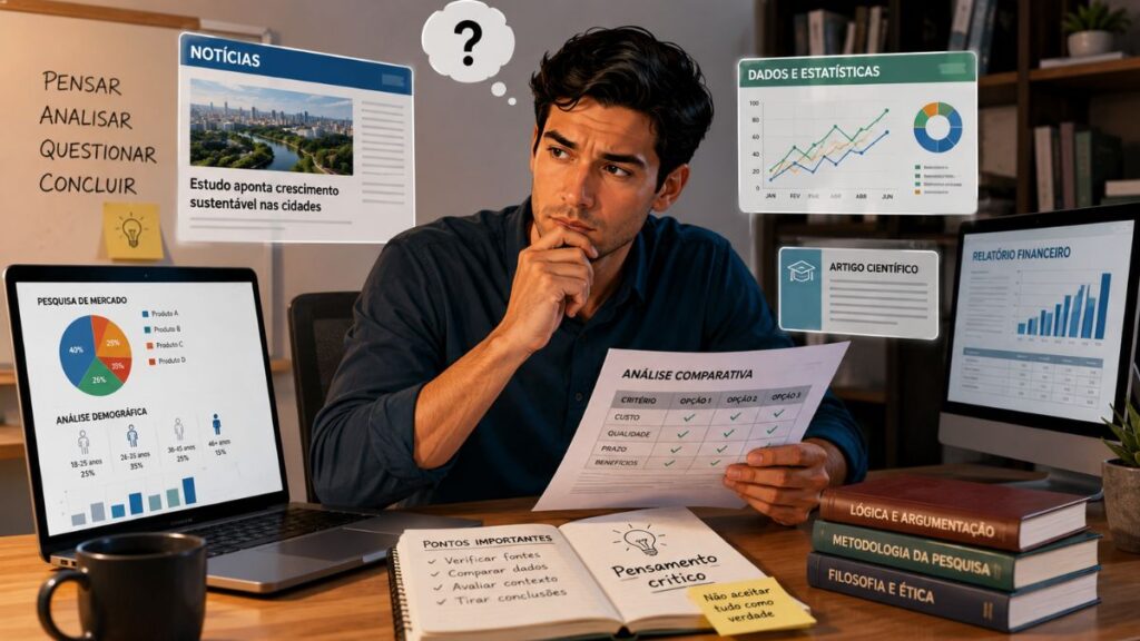 O Que é Pensamento Crítico e Como Desenvolvê-lo na Prática 2 pessoa analisando informações pensamento crítico