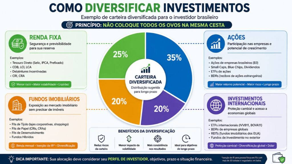 carteira diversificada de investimentos no brasil
